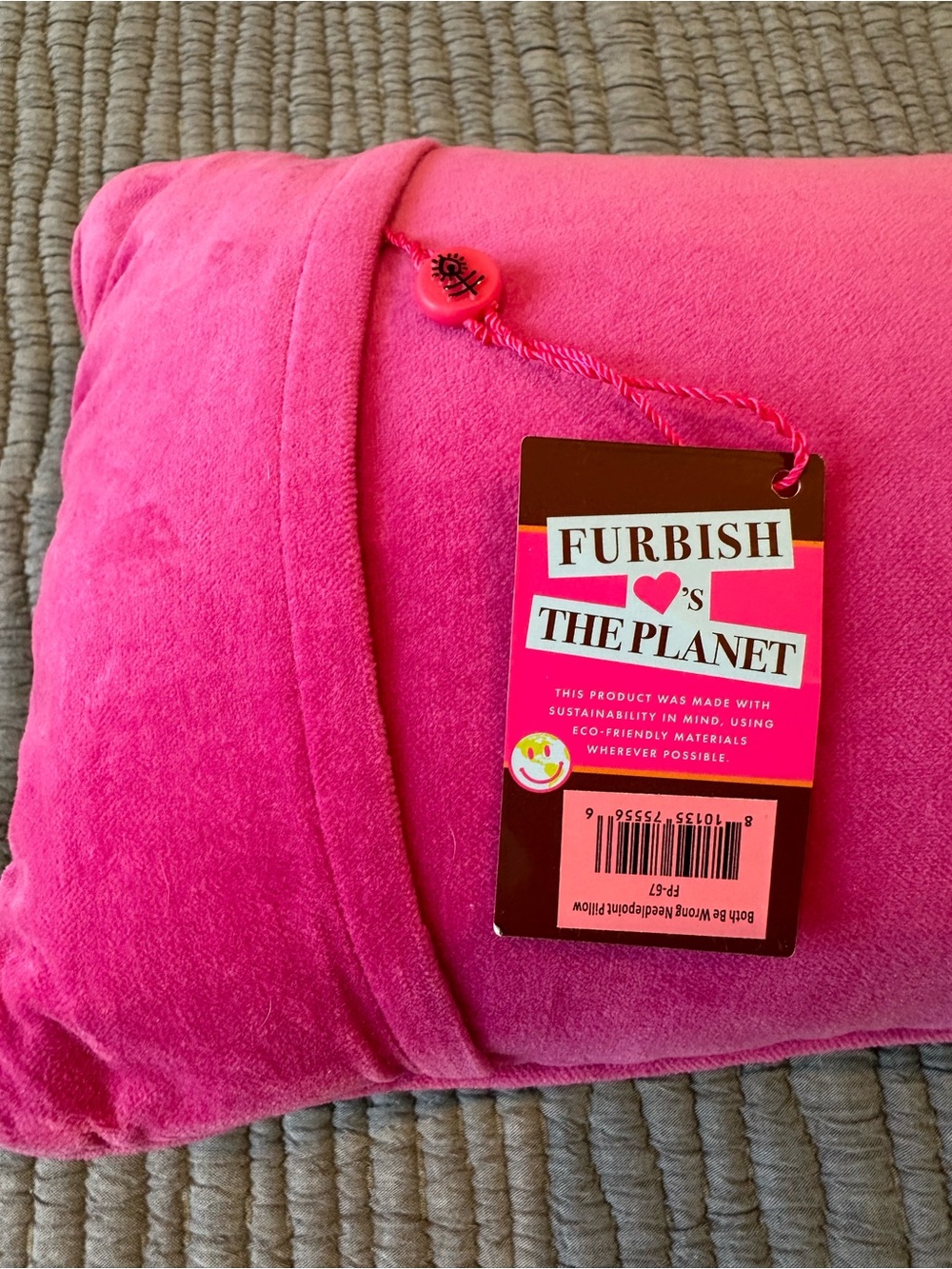 Playful Pink Trim Embroidered Accent Pillow - 'If I agreed with you' - Picture 3 of 9